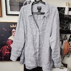 Casual Striped Button Down Shirt